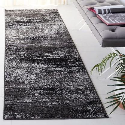 SAFAVIEH Adirondack Runner Rug 2'1"x8', Modern Silver & Black ADR112A - color: Silver/Black, size: 2'1" x 8' (Runner)