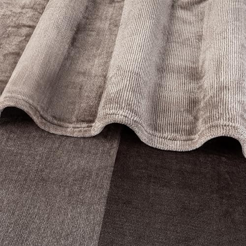 PAVILIA Taupe Ombre Fleece Throw Blanket for Couch Sofa Bed, 50x60 - color: Gradient - Taupe, size: 50 x 60 Inches - Throw