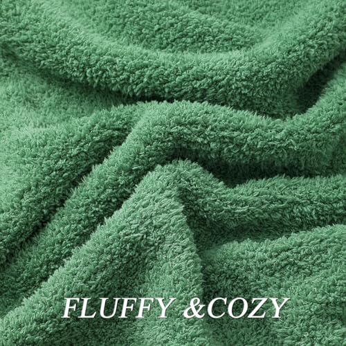 bearberry Knit Throw Blanket 40x50 Green Super Soft Plush for Couch - color: Avocado Green, size: Kids(40″x50″)