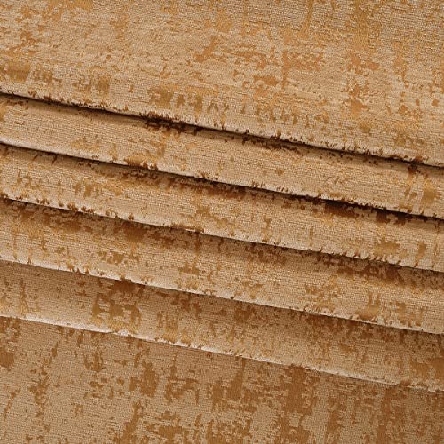 AMBERIS Bed Runner Gold, Chenille Soft No Fading Modern Bed Scarf (Pillowcases Sold Separately) - color: Gold, size: 5'11" x 1'8" (for 1.2m Bed)