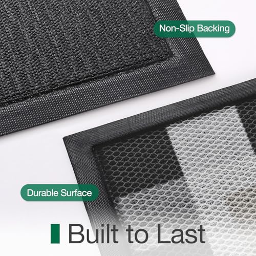 LUMI Outside Welcome Door Mat 17x30, Non-Slip Durable Rubber Easy Clean - color: Sweet Home, size: 17"x30"