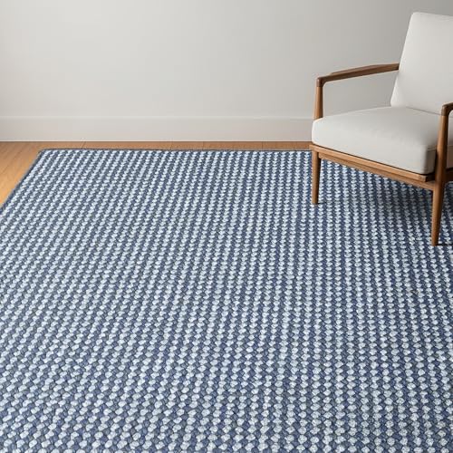 Gertmenian Indoor Boho Area Rug - 5x7 Standard, Durable, Non-Shedding & Stain Resistant, Ideal for High Traffic Areas in Living Room, Bedroom, Dining Room - Romi, Navy, 25866 - color: Romi Navy, size: 5'3" x 7' (Standard)