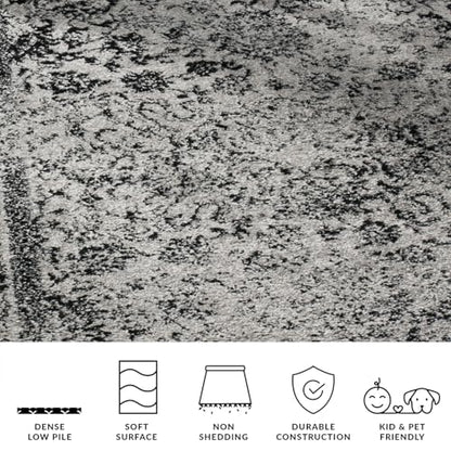 SAFAVIEH Adirondack Runner Rug 2'1"x6', Distressed Grey & Black ADR109B - color: Grey/Black, size: 2'1" x 6' (Runner)