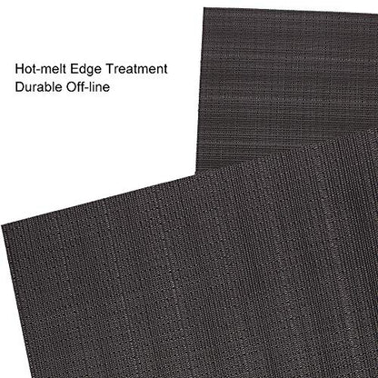 Myir JUN Black Placemats Set of 4 Kitchen and Dining Table Placemats - color: Black, size: Set of 4