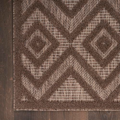 Nourison Home Versatile Brown 5' x 7' Area Rug - Easy Clean, Non Shedding, Bed Room, Living Room, Dining Room, Kitchen (5' x 7') - color: Brown, size: 5' x 7' (Rectangular)
