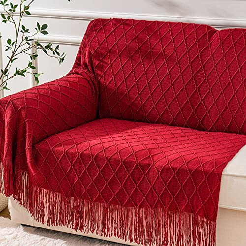 BATTILO HOME Christmas Red Throw Blanket for Couch, 52"x80" - color: Red, size: 52 x 80 in.