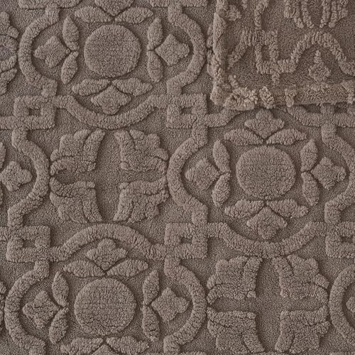 3D Jacquard Throw Blanket, Soft Fuzzy Flannel Throws for Couch Bed - color: Light Taupe Jacquard, size: 50" x 70"