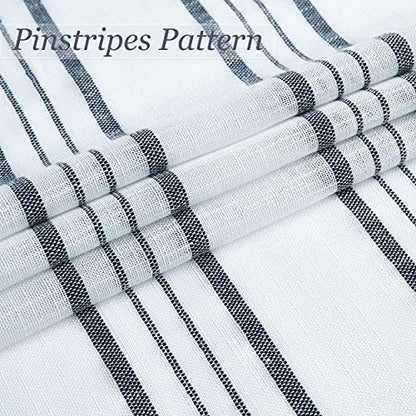 SXZJTEX Blue White Striped Kitchen Curtains Valance for Windows 16 Inch - color: Blue, size: 55"W x 16"L (Pack of 1)