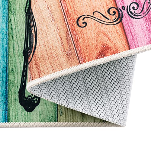 Carvapet Kitchen Floor Mat 2 Piece Set, Farmhouse Mats for Floor, Rainbow - color: Rainbow