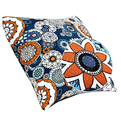JMGBird Outdoor Throw Pillows Waterproof Outdoor Pillow Covers with Inserts - color: Blue Pattern