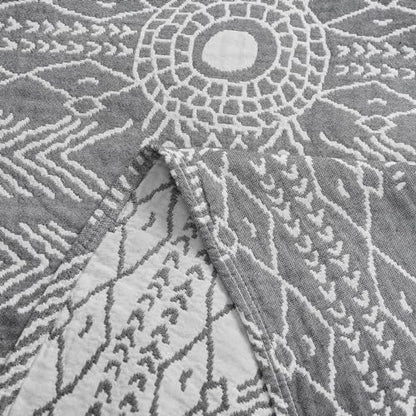 jinchan 100% Cotton Muslin Blanket Twin Boho Throw Blanket 50x60 Gray - color: A. Boho Grey, size: 50"x60"