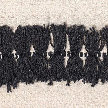 · REDEARTH · Textured Handwoven Throw Pillow Cases Geometric Craft Black - color: Geometric Craft Black, size: 18" x 18" (Pack of 2)