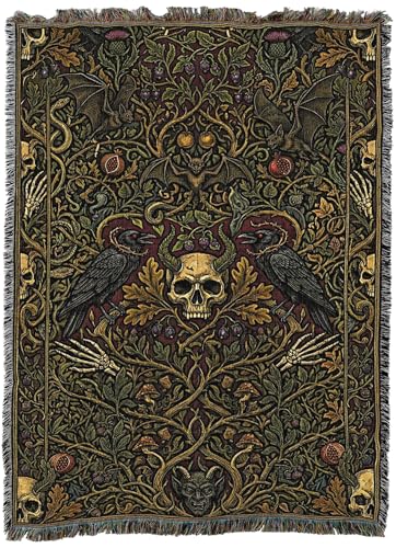 Pure Country Weavers Night Creatures Blanket - Fantasy Gift - Tapestry Throw Woven from Cotton - Made in The USA (60X80) - color: Night Creatures, size: 60x80