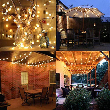 Merdeco Globe, Plug in String Lights 10ft/3m 20 LED Bulb Warm White Fairy Lights for Birthday/Christmas/Wedding/Party Indoor Outdoor Decoration