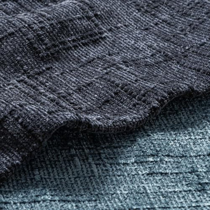 MIULEE Chenille Textured Throw Pillow Covers Navy Blue 18x18 Set of 2 - color: Navy Blue, size: 18" x 18" (Pack of 2)