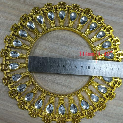 2 Pack Shiny Gold Curtain Tiebacks Round Holdbacks, 26 Crystals - style: 26 Crystals Gold