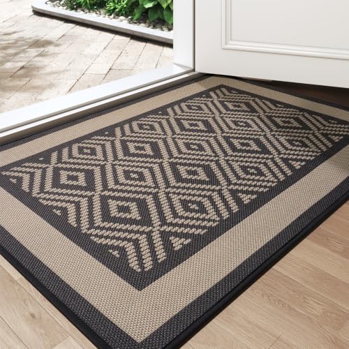 Indoor Door Mat for Entryway, Non Slip Front Door Mat 36"x59" Brown - color: D Brown, size: 36"x59"