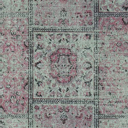 SAFAVIEH Vintage Collection Runner Rug - 2'2" x 6', Mouse, Oriental Distressed Viscose Design, Ideal for High Traffic Areas in Living Room, Bedroom (VTG127-3110)