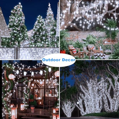 CCILAND 2 Pack Fairy Lights Battery Operated with Remote Timer (Cool White) - color: Cool White