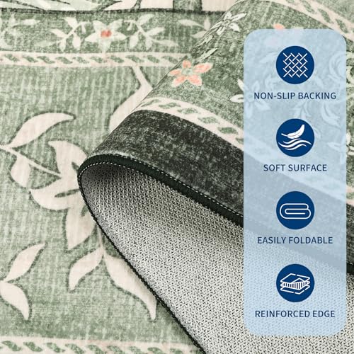 GarveeHome Area Rug - color: Sage Grove, size: 7' x 10' (Rectangular)