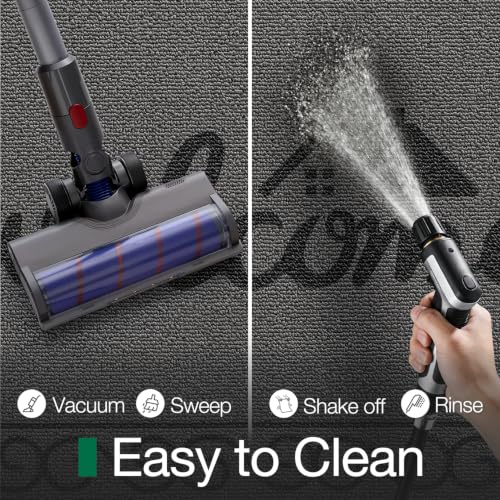 LUMI Outside Welcome Door Mat 24x36, Non-Slip Heavy Duty Dirt Trapper, Grey - color: Grey Welcome Home, size: 24"x36"