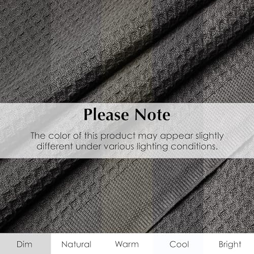 100% Cotton Waffle Weave Blanket for Hot Sleepers, Queen 92" x 90" - color: Charcoal Grey, size: Queen(92"x90")