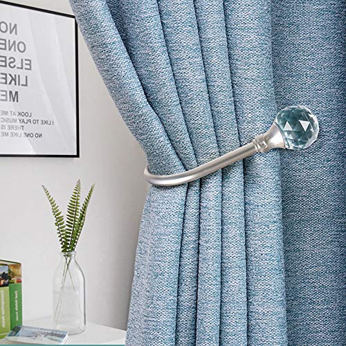 Curtain Holdback, 4Pcs Wall Mounted Drapery Tiebacks, Sliver - color: 4 Pcs, Silver