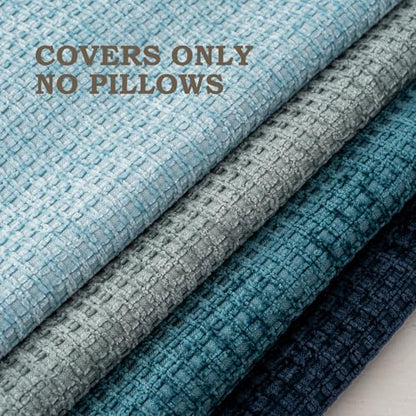 Pack of 4 Throw Pillow Covers 24x24” Boho Cushion Covers for Living Room - color: Blue Series, size: 24" x 24" (Pack of 4)