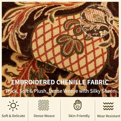 Nightstand Cover Cloth Dark Brown, Lace Topper, 15.7x43.3 Inch - color: Dark Brown, size: 43.3" x 15.7" (Rectangular)