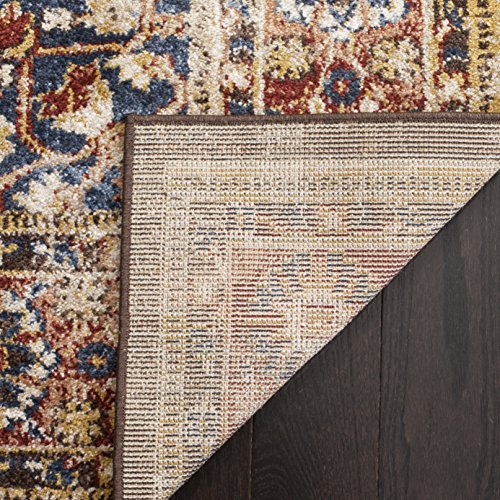 SAFAVIEH Bijar Area Rug 6x8, Traditional Distressed Brown & Rust BIJ652D - color: Brown/Rust, size: 6' x 8' (Rectangular)