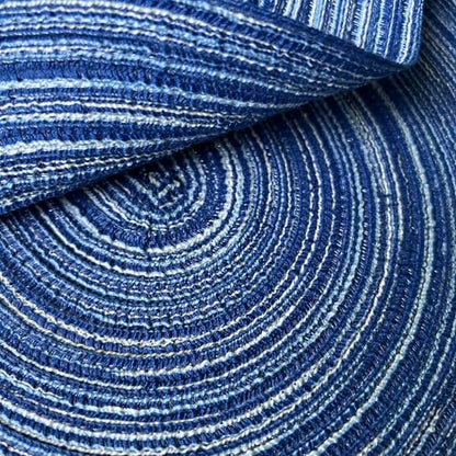 WAZAIGUR Oval Placemats Set of 4, Woven Braided, 18 x 12 Inch, Blue ＆ White - color: Blue and White, size: set of 4