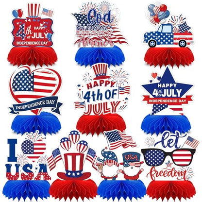 4th of July Decorations, 10PCS Patriotic Centerpiece for Table - style: 4th of July Style