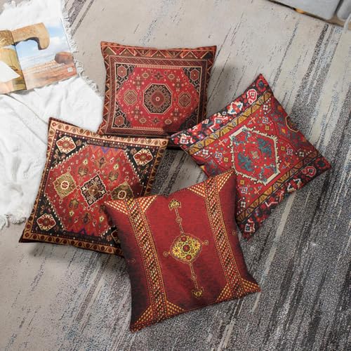 Britimes Throw Pillow Covers Set of 4, 16 x 16 Inch, Moroccan - size: 16" x 16" (Pack of 4)