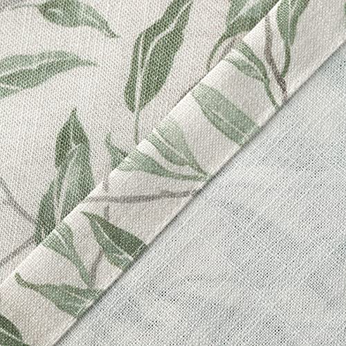 VOGOL Country Leaf Print Balloon Shade, 42 x 63, 1 Panel, Green - color: Green, size: 42"W x 63"L (Pack of 1)