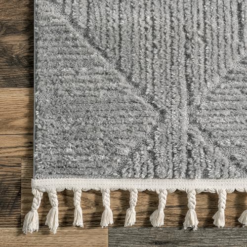 Nuloom Kerry Light Grey, 10' x 14', Geometric, Soft and Cozy, High Traffic, Stain Resistant, Easy Clean, Durable Area Rug for Bedroom, Living Room, Dining Space, Den, Foyer, Entryway - color: Kerry Light Grey, size: 10' x 14' (Rectangular)