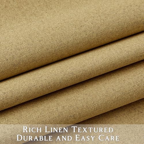 ChrisDowa Mustard Yellow Blackout Curtain 45 Inch Long 2 Panels for Bedroom - color: Mustard Yellow, size: 52"W x 45"L (Pack of 2)