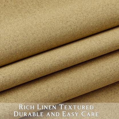 ChrisDowa Mustard Yellow Blackout Curtain 45 Inch Long 2 Panels for Bedroom - color: Mustard Yellow, size: 52"W x 45"L (Pack of 2)