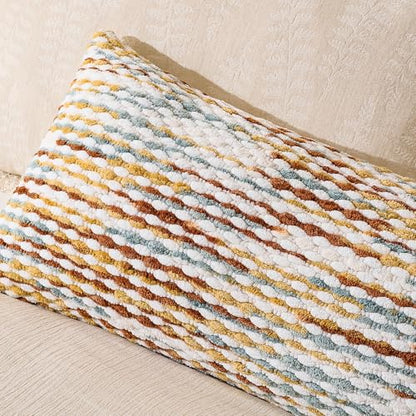 AmHoo Boho Chenille Pillow Cover,14 x 36-Inch Brown - color: Brown, size: 36" x 14" (Pack of 1)