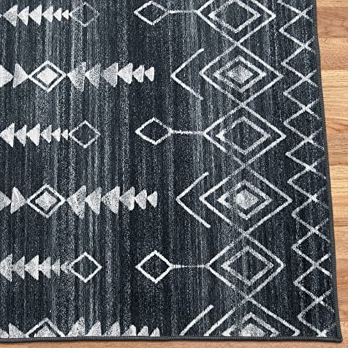 ReaLife Machine Washable Area Rug - Living Room Bedroom Bathroom Kitchen Entryway Office - Padded Low Pile Stain Resistant Premium - Geometric Moroccan Diamond - Jace 4' x 6' - color: Jace, size: 4' x 6' (Rectangular)