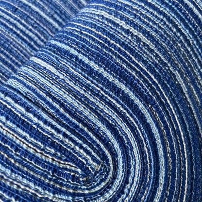 WAZAIGUR Oval Placemats Set of 6, Woven Braided, 18 x 12 Inch, Blue ＆ White - color: Blue and White, size: set of 6