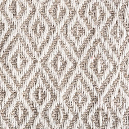 DII Rustic Farmhouse Double Diamond Woven Throw, 50x60, Stone - color: Stone, size: 50x60"