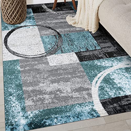 Rugshop Circle Design Contemporary Abstract Soft Area Rug Gray 3'3" x 5' - color: Grey, size: 3'3" x 5' (Rectangular)