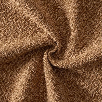 MIULEE Textured Boucle Lumbar Pillow Cover for Bed 12x20 Brown - color: Brown, size: 20" x 12" (Pack of 1)