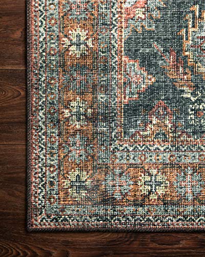 Loloi Skye Sea/Rust 2'-0" x 5'-0" Accent Rug - color: Sea / Rust, size: 2' x 5' (Rectangular)