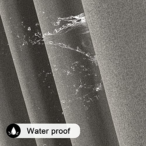 KEQIAOSUOCAI 72 Inch Length Linen Blackout Curtains -100% Sun Blocking Energy Saving Thermal Insulated Modern Country Curtain Drapes for Bedroom/Living Room (Stone,2 Panels,W 52 x L 72 Inches Long) - color: Stone, size: 52"W x 72"L (Pack of 2)