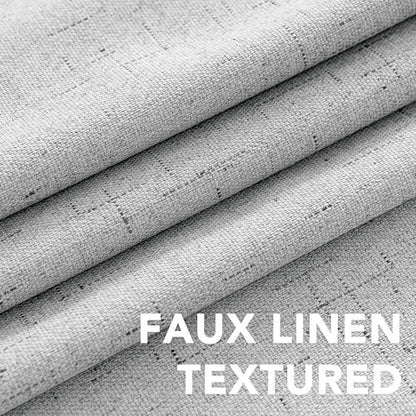H.VERSAILTEX 100% Blackout Linen Curtains 72" L 2 Panels Glacier Gray - color: Glacier Gray, size: 52"W x 72"L (Pack of 2)