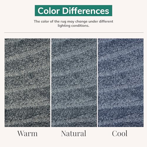 LUXE WEAVERS Modern Geometric Wave Blue 2x3 Area Rug - color: Blue, size: 2' x 3' (Rectangular)