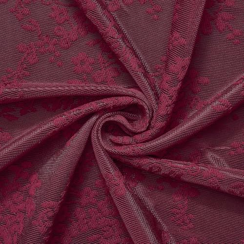 TUDECO Stall Burgundy Shower Curtain for Christams Bathroom, 36W x 72L Inch - color: Burgundy, size: 36"W x 72"L (Pack of 1)