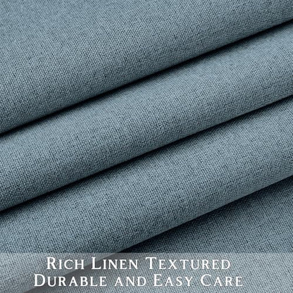 ChrisDowa Stone Blue Blackout Curtains 45 Inches Long 2 Panels for Bedroom - color: Stone Blue, size: 52"W x 45"L (Pack of 2)