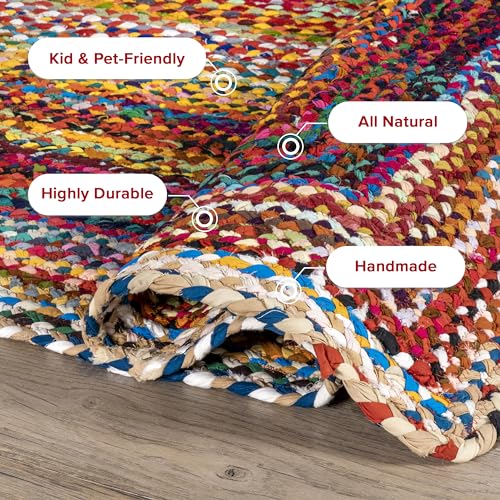 nuLOOM Tammara Multicolor Ombre Braided Runner Rug, 2' x 8'